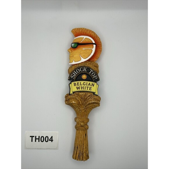 Shock Top Belgian White 2 Sided Draft Beer Tap Handle Tapper Mancave Bar Pub - Picture 2 of 6
